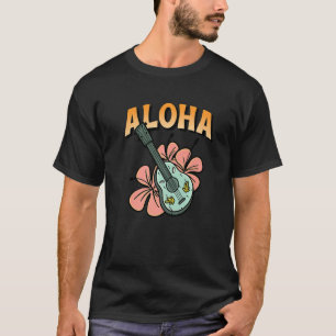 Familjevakation Hawaii Flowers Aloha Ukulele T Shirt