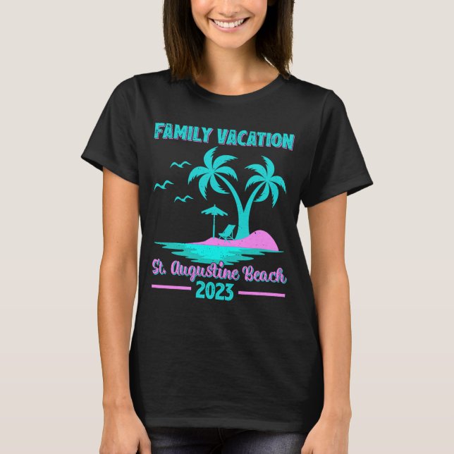 Familjevaktion 2023 Handflatan Träd Florida St Aug T Shirt (Framsida)