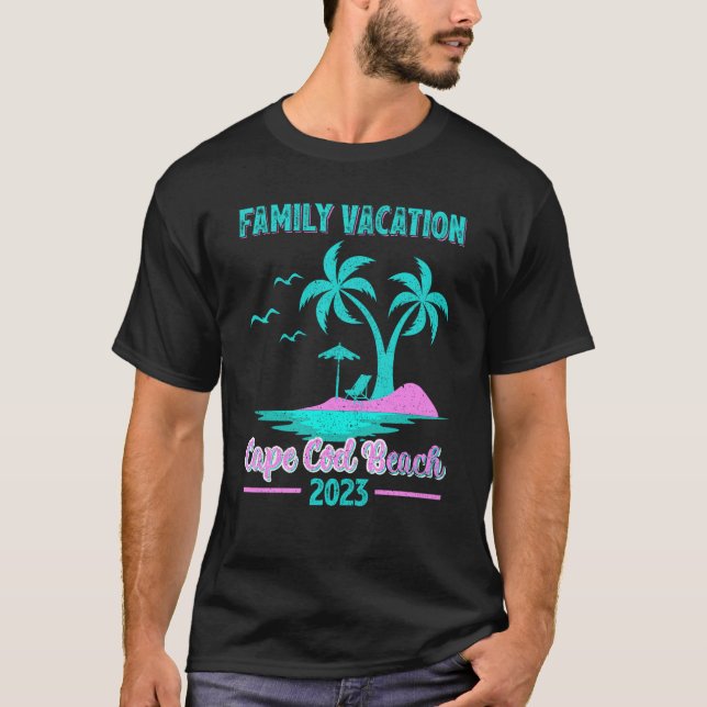 Familjevaktion 2023 Handflatan Träd Massachusetts  T Shirt (Framsida)