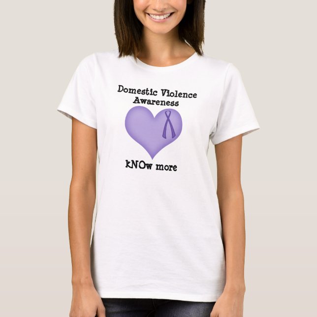 Familjevåldmedvetenhett-skjortan vet mer t shirt (Framsida)