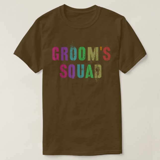 Familjevänner i GROOMS SQUAD Brudens sida T Shirt (Design framsida)