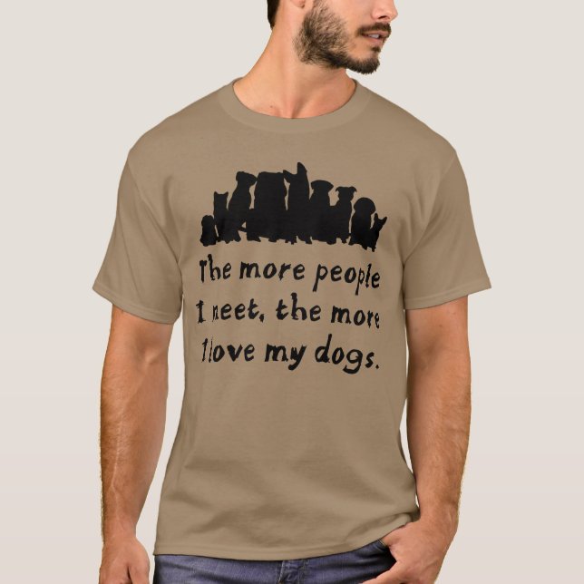 Familjevänner i hund hundar t shirt (Framsida)