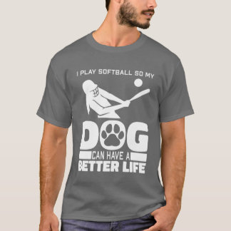 Familjevänner i Softball Hund T Shirt