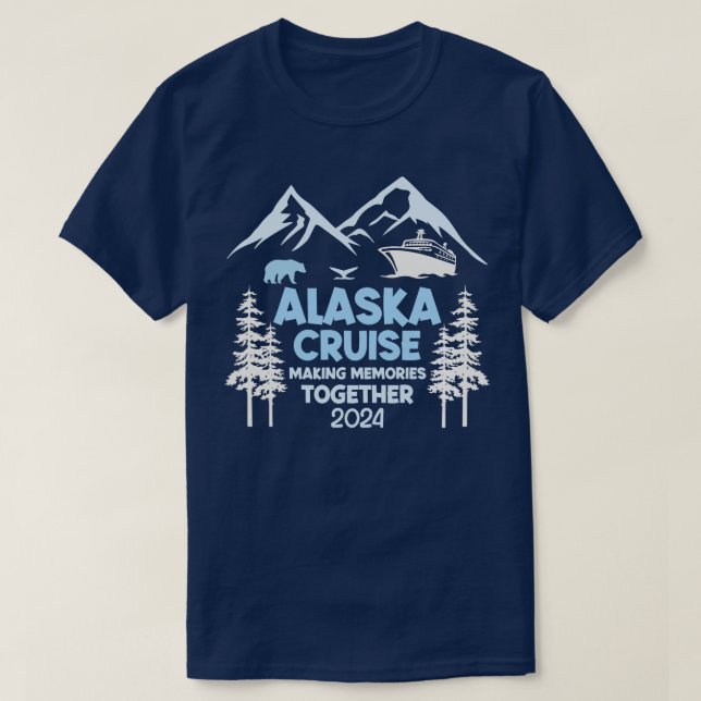 Familjevänner och koncernen Alaska Cruise 2024 Gif T Shirt (Design framsida)