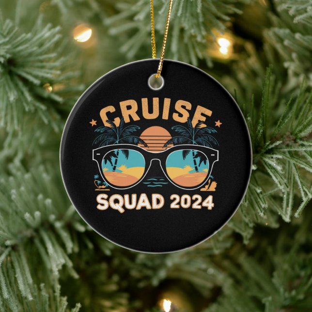 Familjevänner Vacation Cruising Frakt Resa 2024 Julgransprydnad Keramik (Träd)