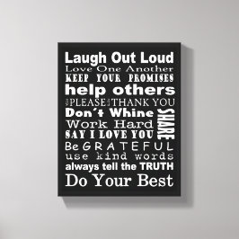 Familjevärdesväggskonst Canvastryck