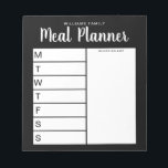 Familjeveckomålsplanerare Anteckningsblock<br><div class="desc">Personlig Family Weekly Meal Planner. Skapa en veckomiddagsplanerare för anpassningsbarna till ditt familjekök. Planer för måltid mellan skriva och rum för varje veckodag. Lägg även till livsmedel och mer i organisatören av inköpslistan. Har modern minimal svartvit design och kalligrafi av söt.</div>
