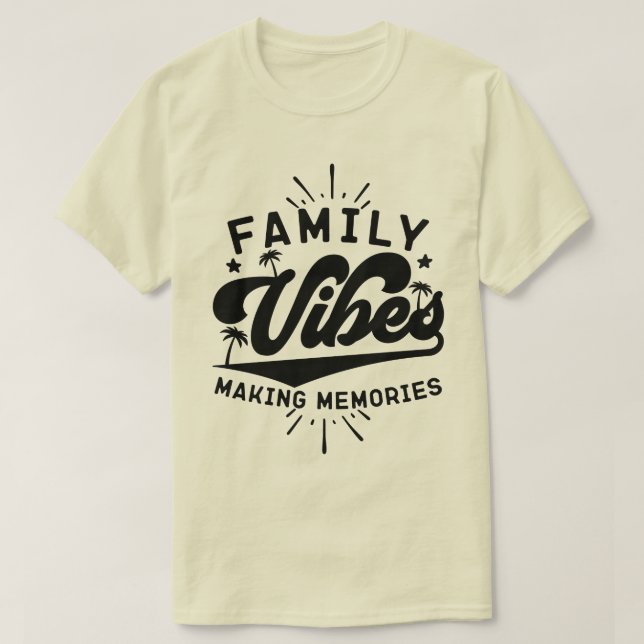 Familjevibes Skapar Coolan för utomhusavacering av T Shirt (Design framsida)