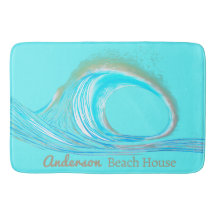 Familjeviken Namn Beach House Teal Ocean Wave