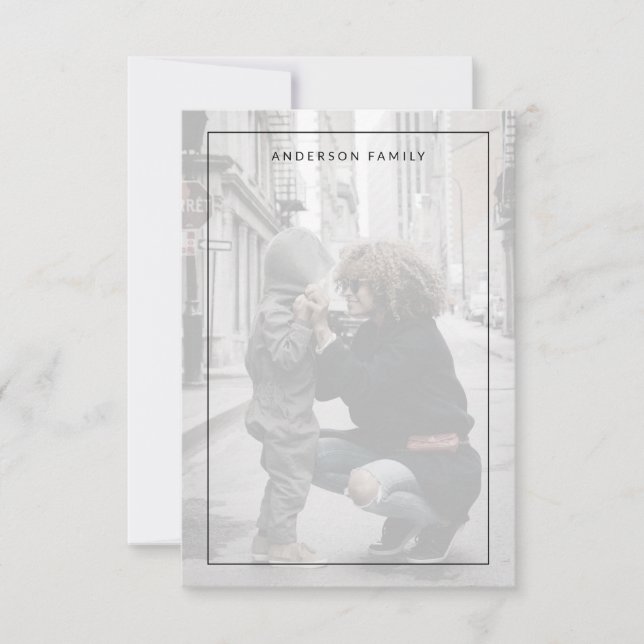 Familjfoto Tack Kort (Framsida)