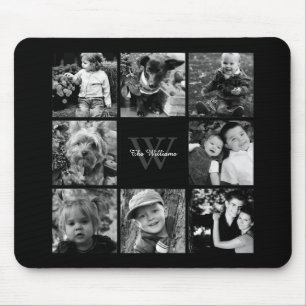 FamiljfotoCollage och Monogram Musmatta