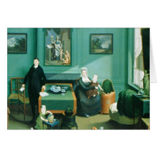 Familjgrupp, c.1810 hälsningskort