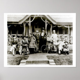 Familjgrupp, c.1900 (b-/wfotoet) poster