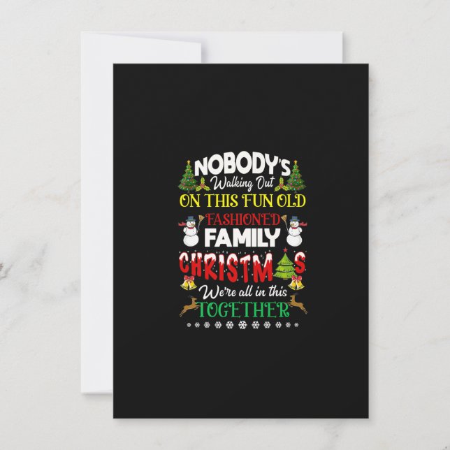 Familjjulen är vi alla i det här tillsammans Merry Inbjudningar (Framsida)