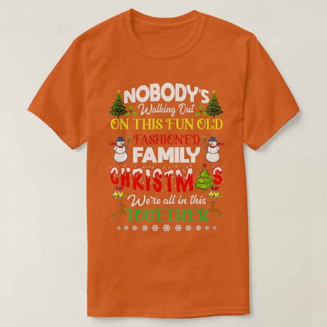 Familjjulen är vi alla i det här tillsammans Merry T Shirt (Design framsida)