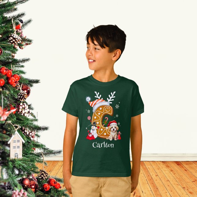Familjjultomten Gingerbröd Brev C Boy T Shirt (Skapare uppladdad)