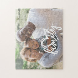 Familjmanus | Anpassad familjefoto Pussel