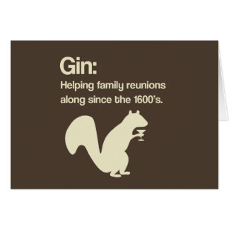 Familjmöten och Gin OBS Kort