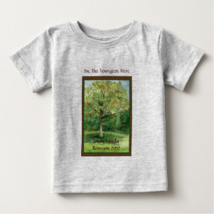 Familjmöteskjortan som är mest ung, skuggar trä t-shirt