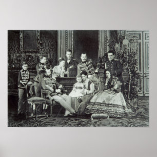 Familjporträtt av kejsaren Alexander II Poster