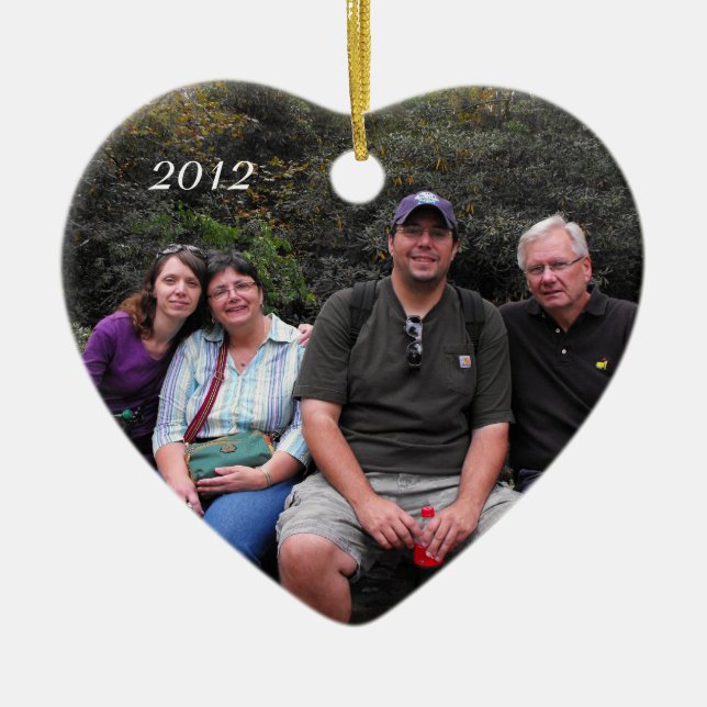 Familjprydnad Julgransprydnad Keramik (Framsidan)