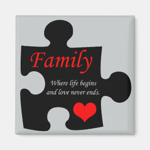 Familjpussel Magnet