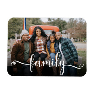Familjskript Foto Magnet