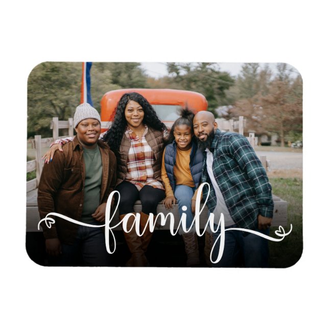 Familjskript Foto  Magnet (Horisontell)