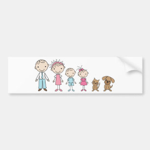 Familjstick figurbildekal bildekal
