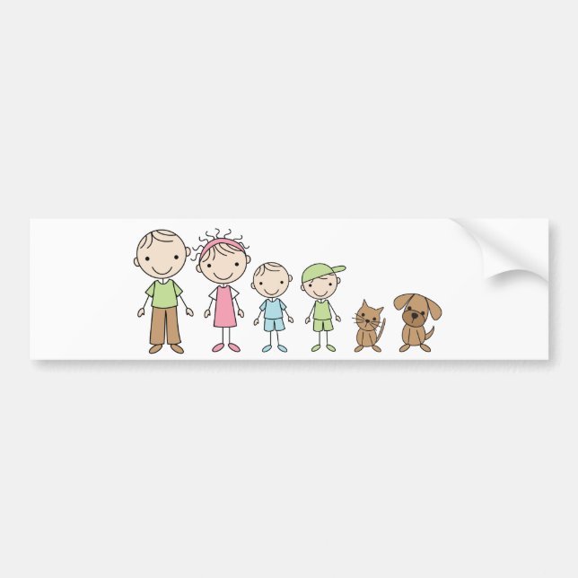 Familjstick figurbildekal bildekal (Framsidan)