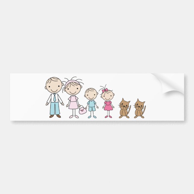 Familjstick figurbildekal bildekal (Framsidan)