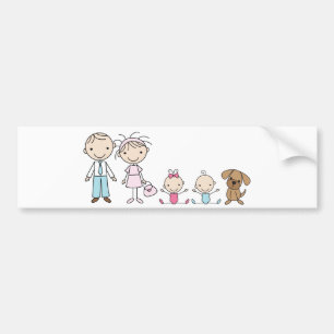Familjstick figurbildekal bildekal