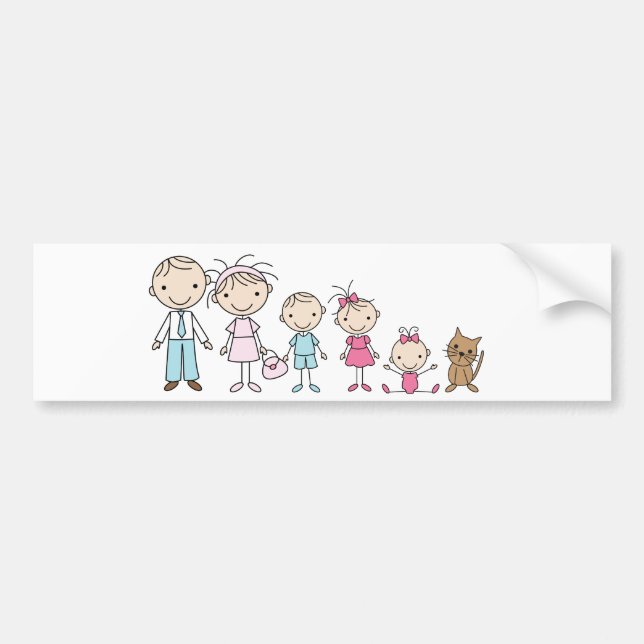 Familjstick figurbildekal bildekal (Framsidan)