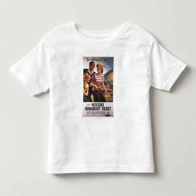 FamiljTrio på helgdagRunaboutbesparingar T-shirt (Framsida)