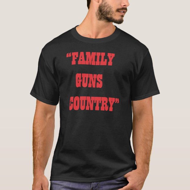 FAMILJVAPENLAND BLK.png Tee (Framsida)
