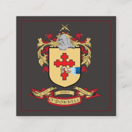 Familjvapensköldvisitkortar Fyrkantigt Visitkort