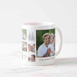 Family 12 Photo Collage Sentimental Quotes Namn Kaffemugg