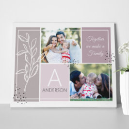 FAMILY 2 Photo Collage Script Modern offert Canvastryck