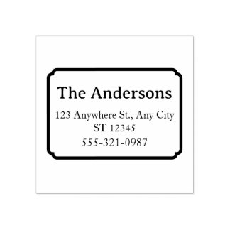Family Address Stamp – Name, Address & Phone Stämpel