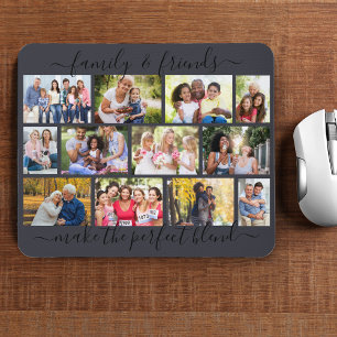 Family and Friends Quote 12 Photo Collage Slate Musmatta