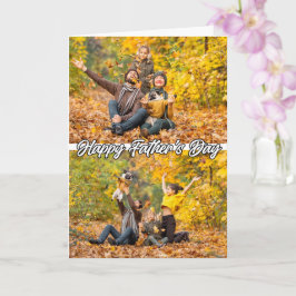 Family Anpassningsbar 2-fotomall Fars dag Kort