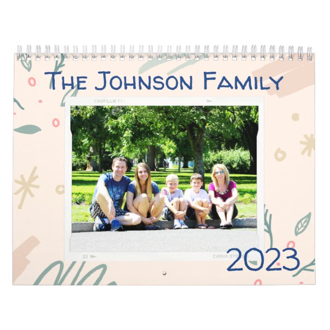 Family Anpassningsbar Photo 2023 Calendar Kalender (Omslag)