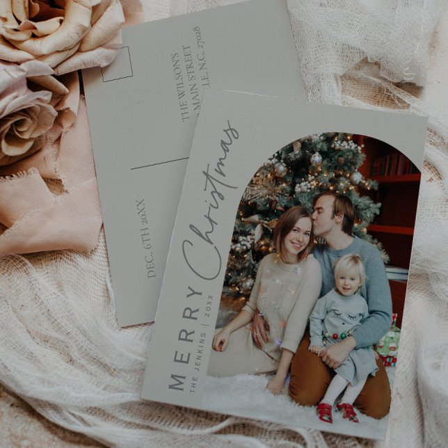 Family Arch Photo jul Vykort (Skapare uppladdad)