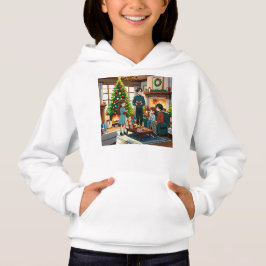 Family around the fireplace at Christmas T Shirt