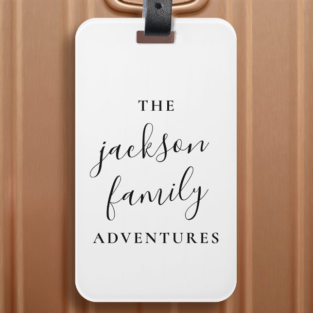 Family Äventyr | Ursprunglig modern minimal Bagagebricka (Skapare uppladdad)