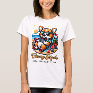 Family Beach Cruise Funny Corgi Summer Vacation T Shirt
