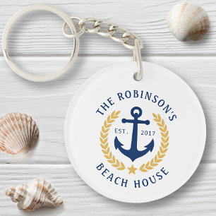Family Beach House Anchor Guld Laurel Star 2 Side