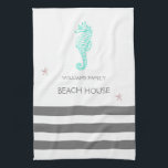 FAMILY BEACH HOUSE SEAHORSE AND STARFISH KÖKSHANDDUK<br><div class="desc">FAMILY BEACH HUS SEAHORSE AND STARFISH DESIGN REDO FÖR ATT DU SKA PERSONALISERA MED DIN FAMILJ NAMN</div>