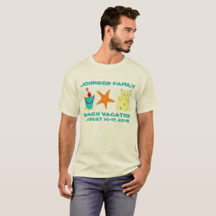 Family Beach Vacation Starfish Sandcastle Bucket T Shirt