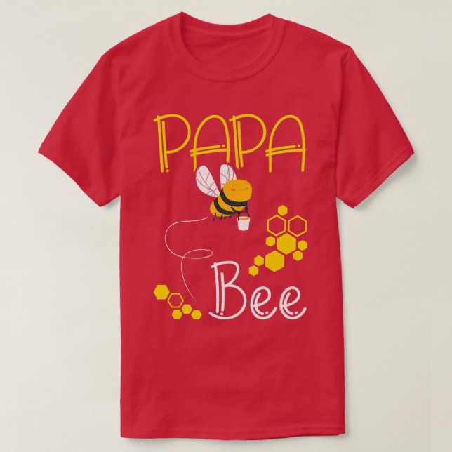 Family Bee Pappa pappa pappa Birthday First Bee Da T Shirt (Design framsida)